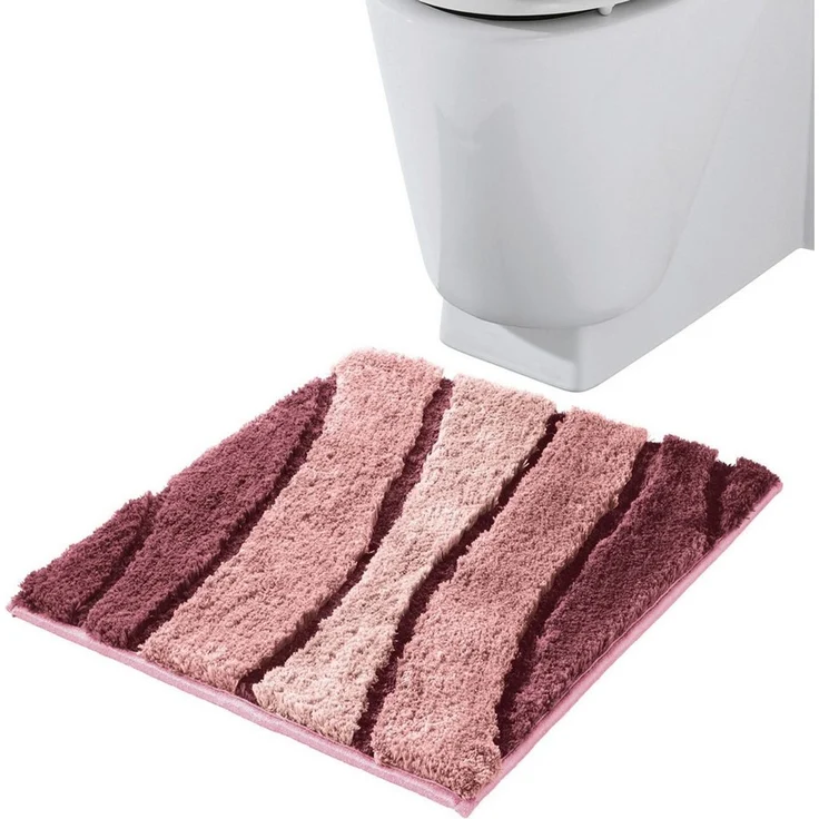 REDBEST Badematte WC-Vorlage "Louisville", Höhe 20 mm, eckig, Streifen – Bild 1