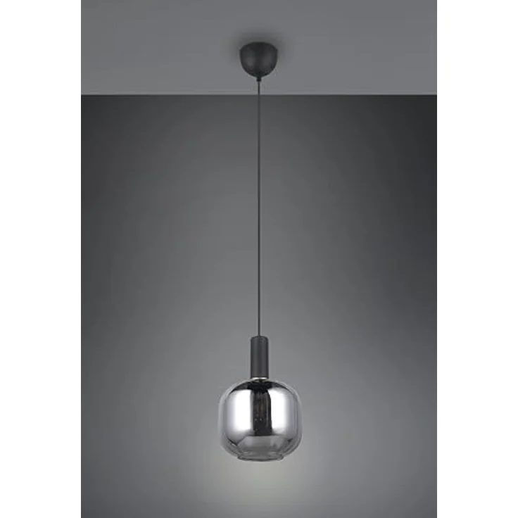 TRIO DIVA Pendelleuchte DH 20x150 cm, einflammig, schwarz, elegantes Design mit mattem Schwarz und Chrom, geeignet für LED Leuchtmittel – Bild 5