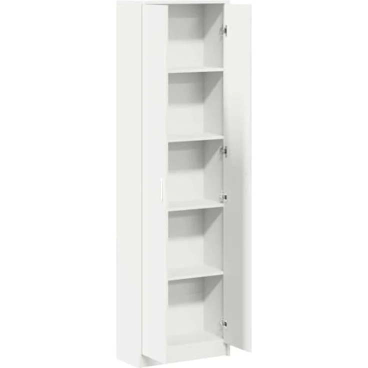 vidaXL Kleiderschrank mit Regal, Holzwerkstoff Weiß, 55 x 25 x 189 cm – Bild 7