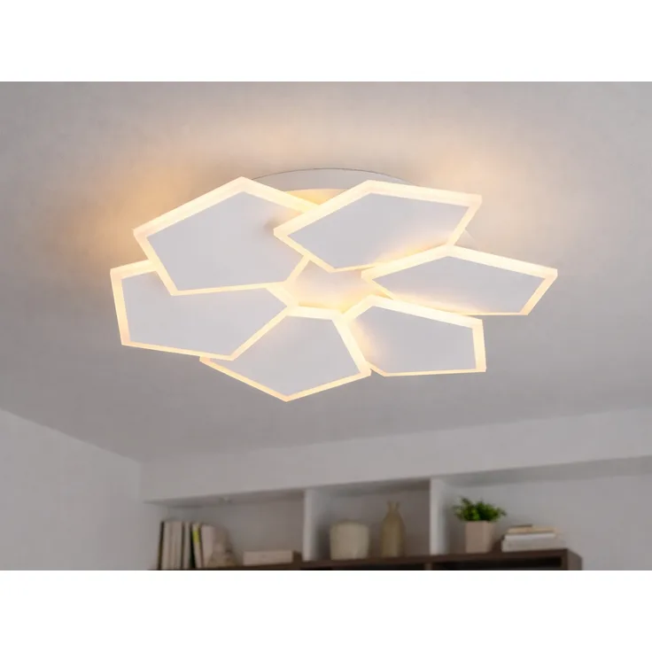 LED Deckenleuchte ZAYA mit Fernbedienung & 3 Lichtfarben, Weiß Ø 50,5cm
