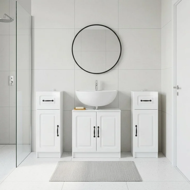 vidaXL 3-teiliges Badezimmer-Schranksystem UTRECHT 3 stk. 3418057 – Bild 1