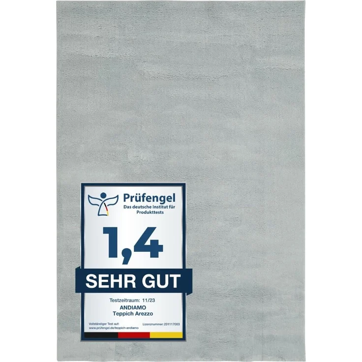 Andiamo Teppich Arezzo, rechteckig, Höhe: 16 mm, Uni Farben, weicher Flor, waschbar, ideal im Wohnzimmer & Schlafzimmer