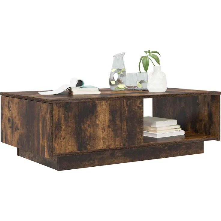 Couchtisch Sofatisch, Geräucherte Eiche 95 x 55 x 31 cm Holzwerkstoff d239e – Bild 3