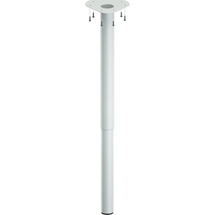 ib style Tischbein Teleskopfuß Ø 50 mm Farbe:Weiß,Länge:60 - 90 cm, Höhenverstellbar - inkl. Befestigungsschrauben