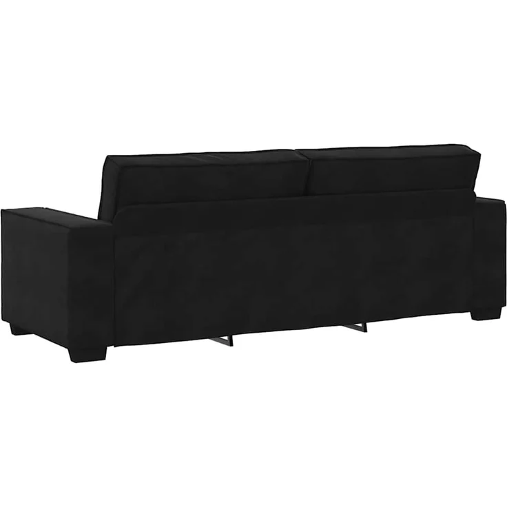 vidaXL 3-Sitzer-Sofa Schwarz 220x78x84 cm Samt 4105035 – Bild 6