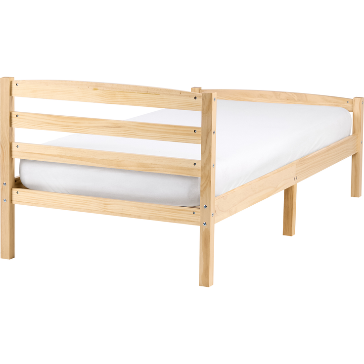 Bett mit Lattenrost Kiefernholz ECHALLON 80 x 200 cm Hellbraun – Bild 5