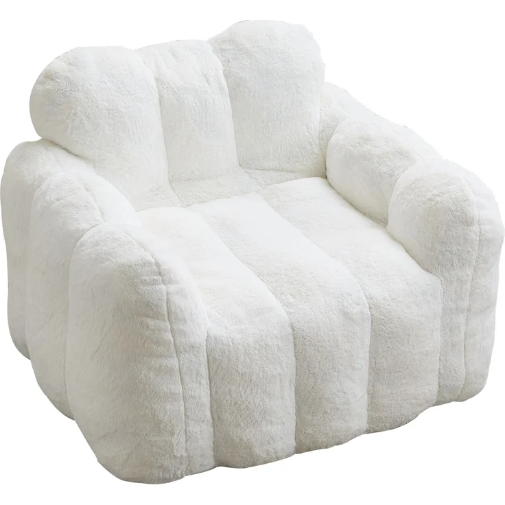 Love Bean Bag, Sitzsitz für Erwachsene, Ohne Montage sofort einsetzbar und leicht zu bewegen, geeignet für Wohnzimmer, Schlafzimmer und andere Umgebungen--Weiß--90x105x75cm--YOUDENOVA – Bild 2