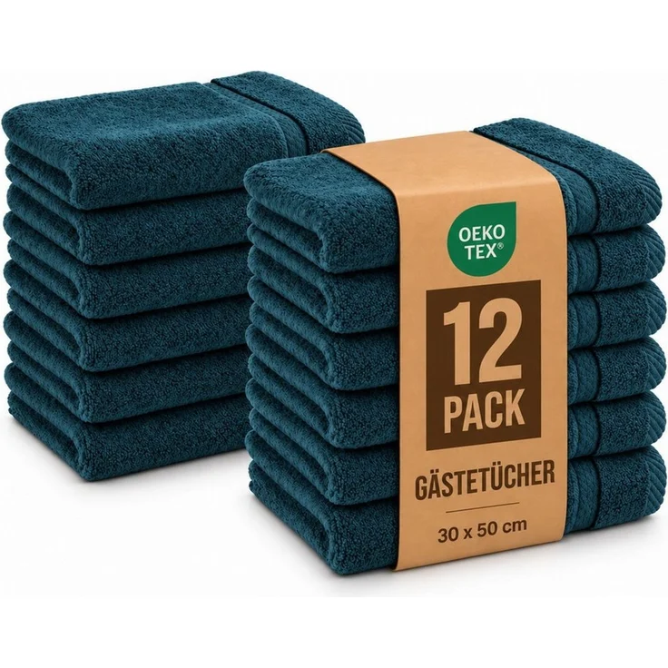 Komfortec Gästehandtücher Set aus 100% Baumwolle, (12-St) – Bild 1