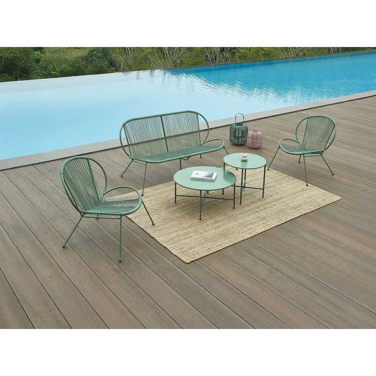 MYLIA - NIKAO - Gartensessel - Metall - Khaki - 69 x 73 x 76 cm – Bild 3