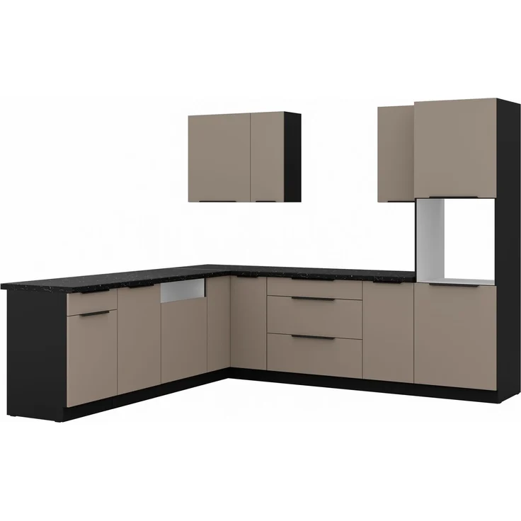 Winkelküche ARIA K-BL ECKE 2 - 250 x 270 cm Anti Fingerprint Küchenzeile Küchenblock Singleküche Einbauküche Küche Eckküche – Bild 7