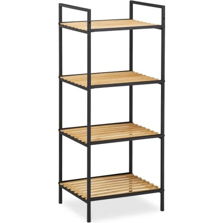 Standregal aus Bambus & Metall – Bild 9