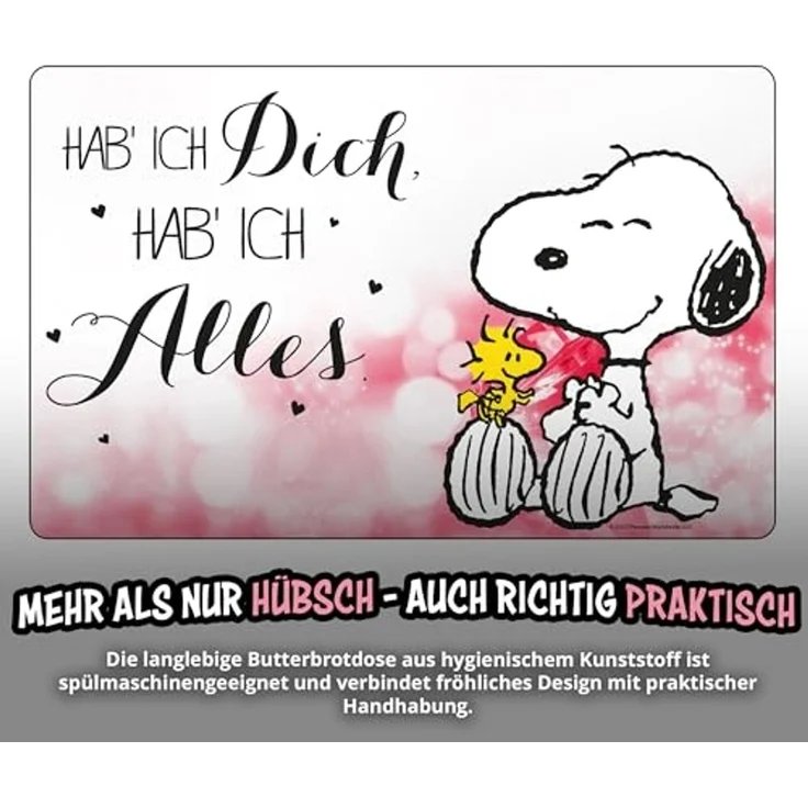 United Labels® Lunchbox Peanuts Snoopy - Hab ich Dich hab ich Alles, Kunststoff (PP) – Bild 5