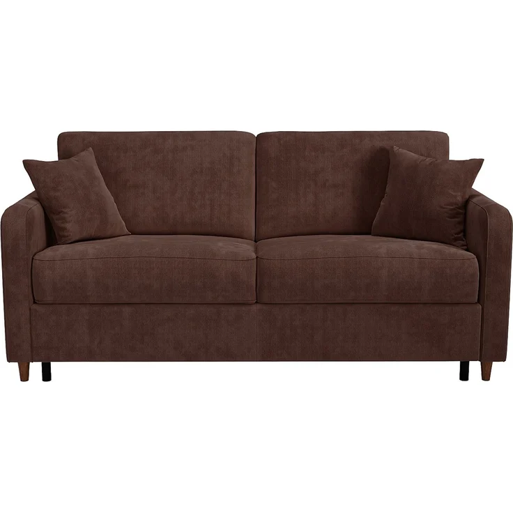 Vente-unique - MASITIA - Schlafsofa - Holz, Platte - Holz - Braun - 180 x 95 x 90 cm – Bild 3