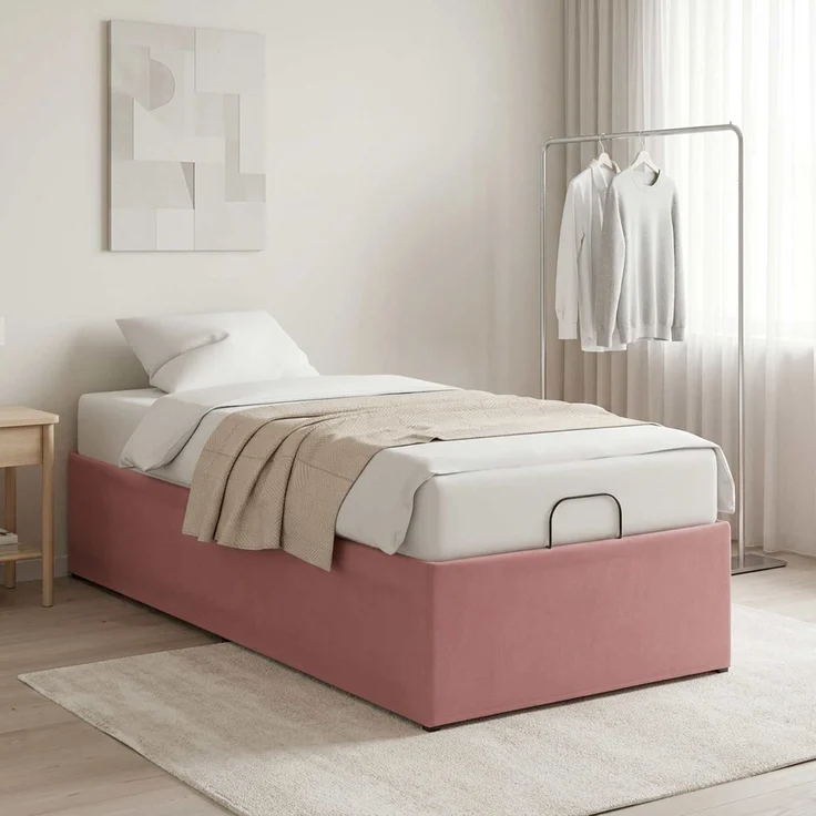 vidaXL Elektrisch verstellbares Bettgestell Rosa 200 x 90 x 33,5 cm 42037304 – Bild 1