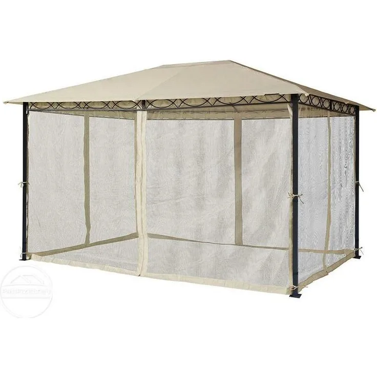 Moskitonetz (4-teilig) für Gartenpavillon Rendezvous Premium 3x4 m, champagnerfarben