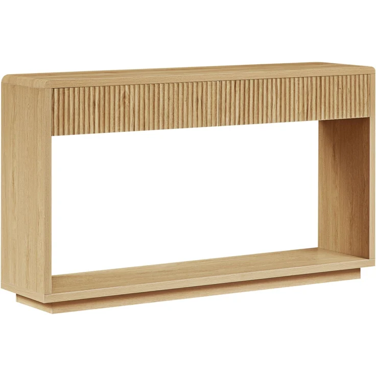 DESVIAE Sideboard Natur aus Spanplatte/MDF – 150x85x35 cm – 2 Schubladen, offenes Fach – Bild 8