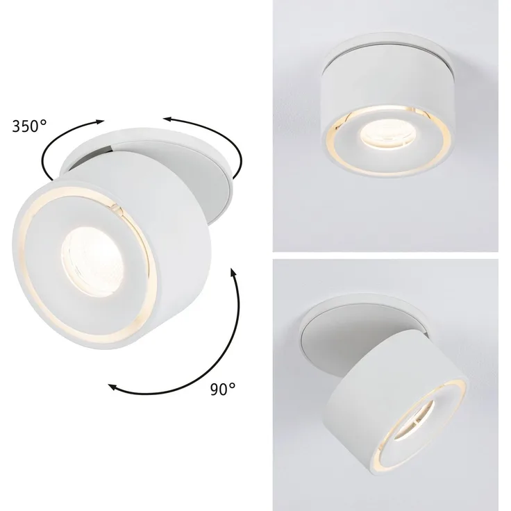 Paulmann No. 93372 Einbauleuchte LED Spircle Weiß matt 8W 3000K 36°