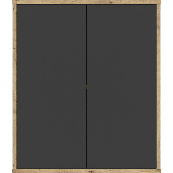 Wandschrank MORENA mit 2 Türen, Grau/Eiche – Bild 2