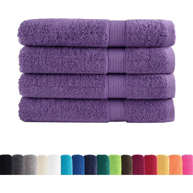 vidaXL Premium-Handtücher SOLUND 4 Stk. Lila 100x200 cm 600 g/m² 137366 – Bild 2