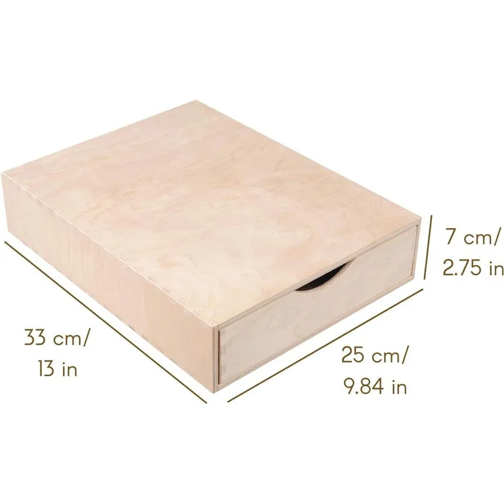 Creative Deco Schubladenbox Schubladenelement Mini-Kommode für Kleinigkeiten aus Birkensperrholz, (1-St) – Bild 2