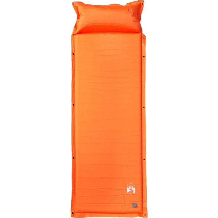 vidaXL Selbstaufblasende Isomatte mit Kissen Orange 4007134 – Bild 2