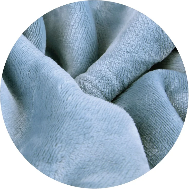 Kuscheldecke "Teddy Fleece" Sherpa/Flanell, 150x200cm Blau – Bild 9