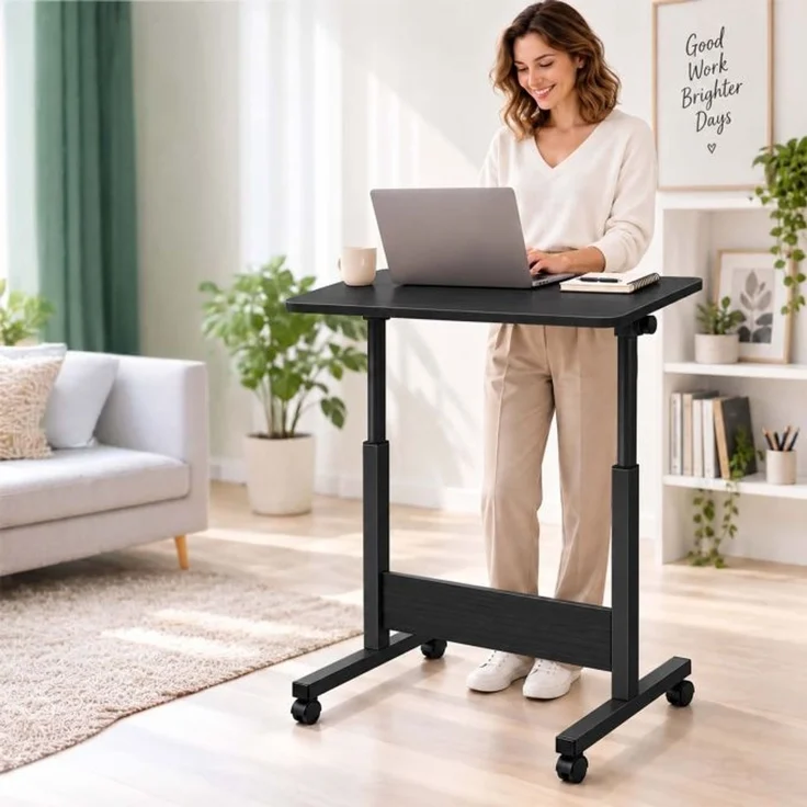 Relaxdays Laptoptisch höhenverstellbar mit Rollen – Bild 5