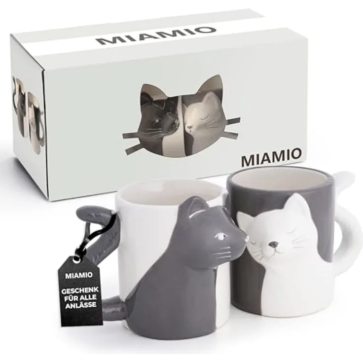 MiaMio Kaffeeservice Cat Mugs Set of 2