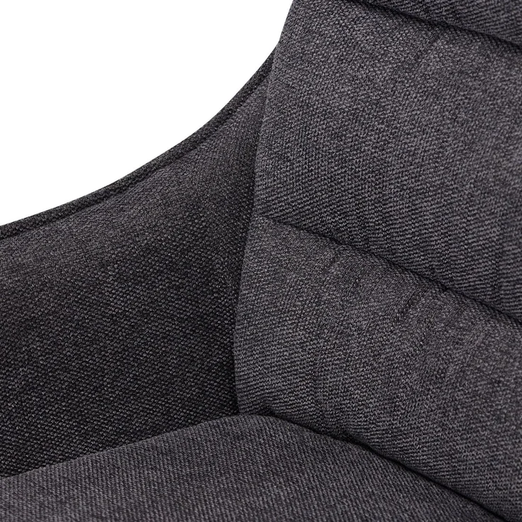 Esszimmerstühle Drehbar Set 2 Stühle für den Esstisch Drehstuhl mit Armlehne Stoff Anthrazit Polsterstühle Sessel Modern – Bild 10