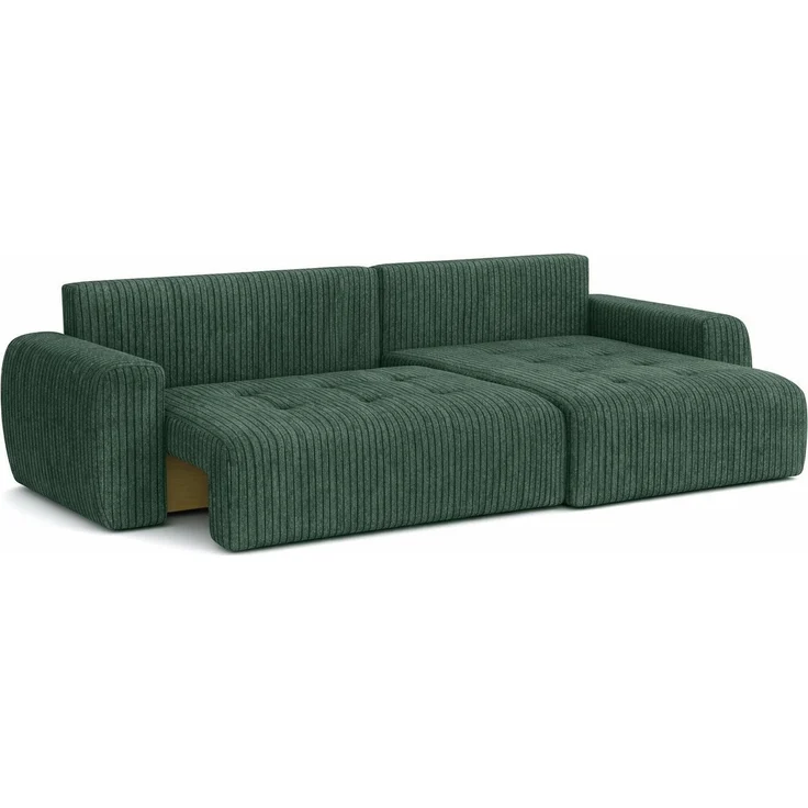 Kaiser Möbel Ecksofa mit Schlaffunktion und Bettkasten Ivo L aus Cordstoff Poso, Ecksofa mit Schlaffunktion, hoher Sitzkomfort,pflegeleichter Cordstoff,integrierter Stauraum – Bild 3