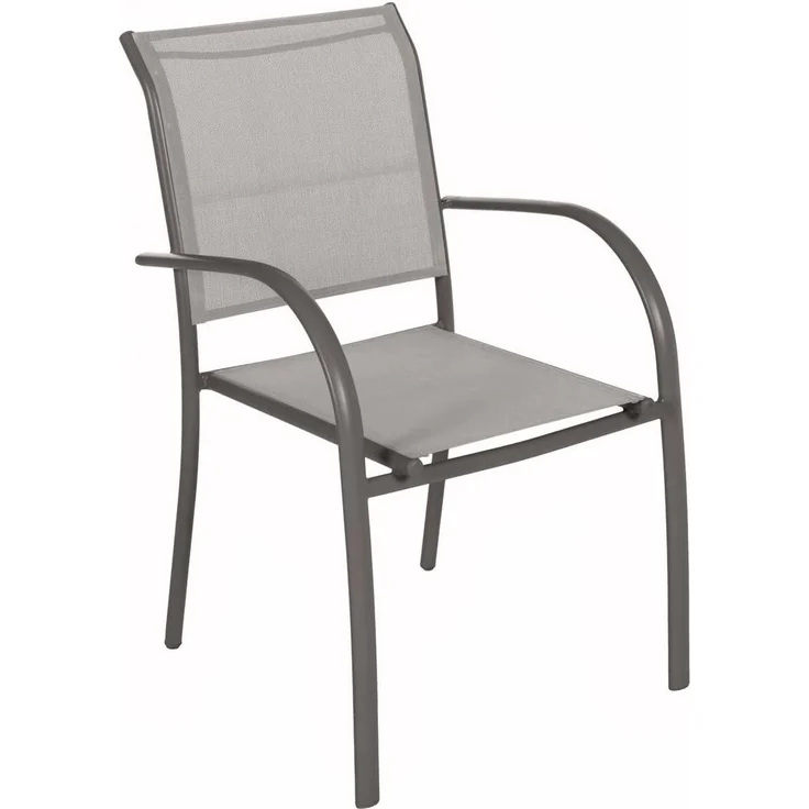 Hespéride - Piazza-Sessel Haselnuss & Tonka - B 56 x T 65 x H 87 cm - Gartenmöbel für Terrasse, Balkon, Patio