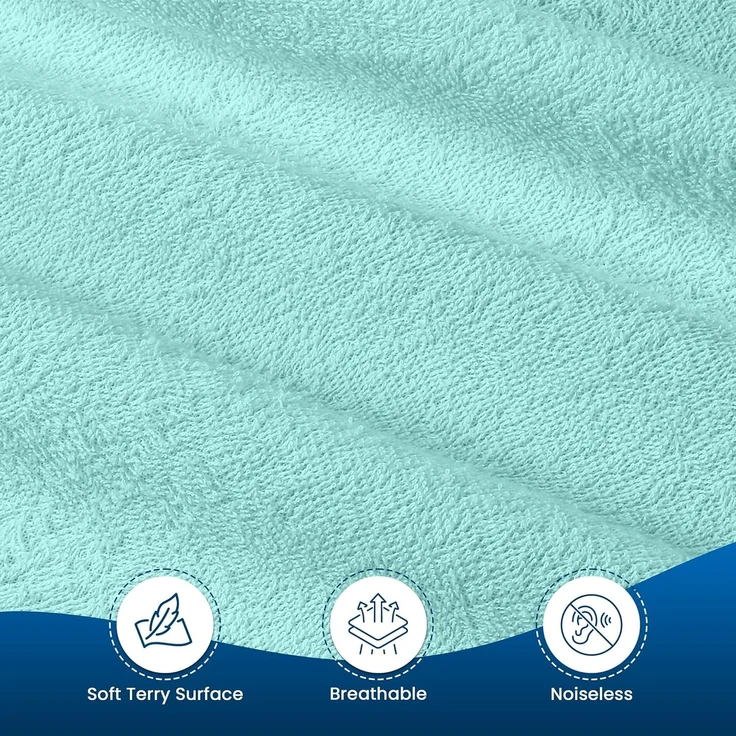 Utopia Bedding Wasserdichter Matratzenschoner für Doppelbett, Premium-Frottee-Matratzenbezug, 200 g/m², atmungsaktiv, Spannbetttuch mit dehnbaren Taschen, Spa-Blau – Bild 8