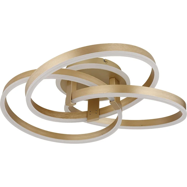 LED Deckenleuchte, Dimmer, Nachtlicht, Gold, CCT, L 60 cm – Bild 1