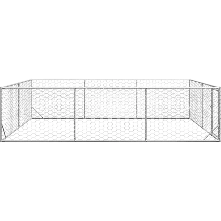 vidaXL Outdoor-Hundezwinger mit Tür 3 x 4 x 1 m Verzinkter Stahl 4105414 – Bild 4
