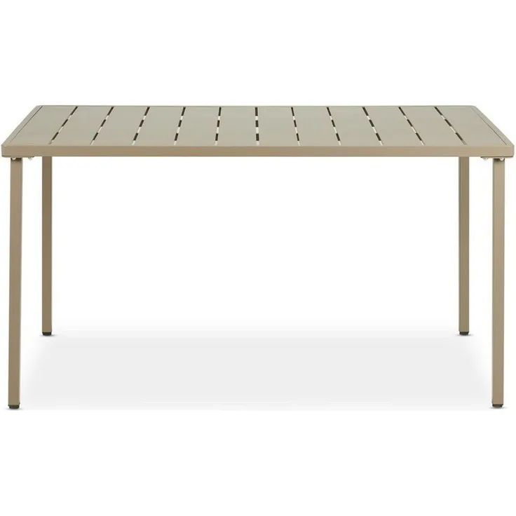 IDIMEX Gartentisch AZALEA, Outdoor Tisch 140x80cm wetterfest aus Metall Terrassentisch champagner