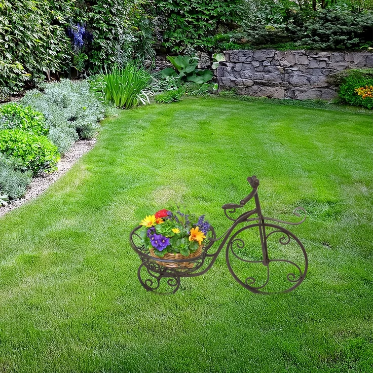 Moritz Pflanzfahrrad Blumentopfhalter Pflanzkorb 55x37x27 cm Pflanzrad – Bild 2