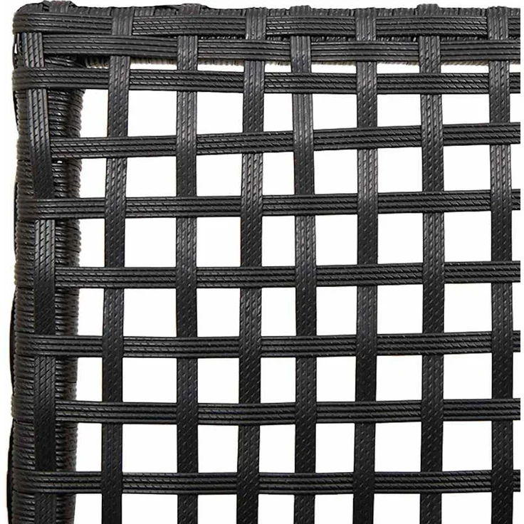 vidaXL Gartenstuhl 2 pcs Schwarz 55 x 53 x 85 cm Poly-Rattan 42003445 – Bild 7