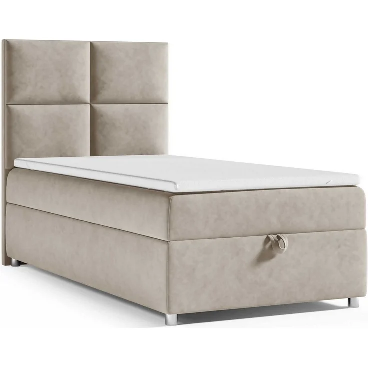 Best for Home Boxspringbett K2 SINGLE mit Bettkasten, Bonellmatratze & Komfort-Topper H3 (Einzelbett, Hotelbett, Polsterbett gepolstertes Kopfteil, Jugendbett, Kinderbett versch. Größen, 70x200 80x200 90x200 100x200 cm), verschiedene Liefermöglichkeite... – Bild 1