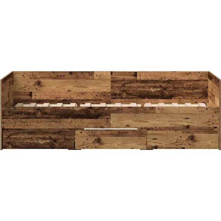 vidaXL Tagesbett mit Schubladen Altholz 90 x 190 cm Holzwerkstoff 3333996 – Bild 4