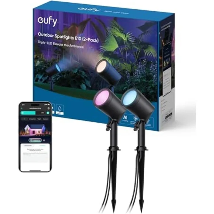 Eufy Outdoor Spot Light E10 (2 pack) Strahler Oberflächenbeleuchtung Nicht austauschbare(s) Leuchtmittel LED
