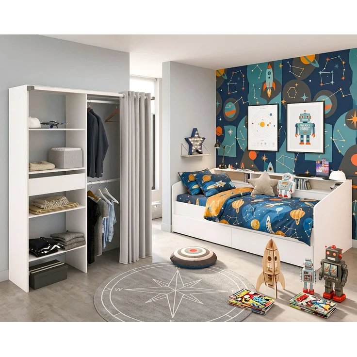 Kinderzimmer Set Parisot Sleep 3-tlg. Holzdekor Weiß/Eiche – Bild 6