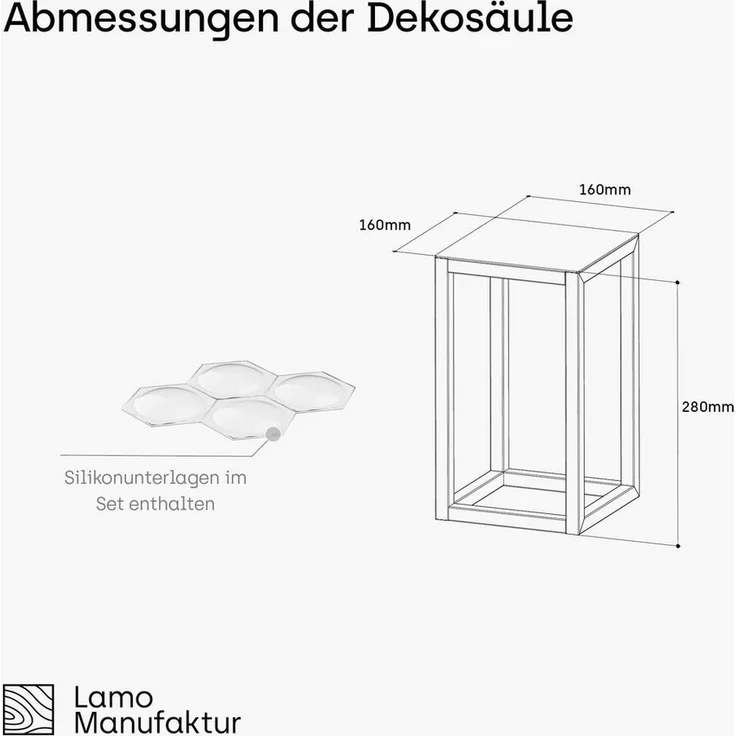 LAMO Manufaktur Blumenständer LAMO Manufaktur Blumenständer Elfenbein aus Metall 28cm (Dekorativer Metallständer, 1 St, 2-Teilig), Blumenständer modern, für Skulpturen und Deko, kleiner Blumenhocker – Bild 2
