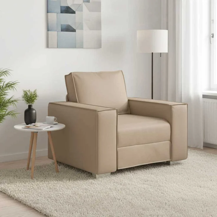 vidaXL Sofa-Sessel Cappuccino 100 cm Kunstleder 4105043 – Bild 1