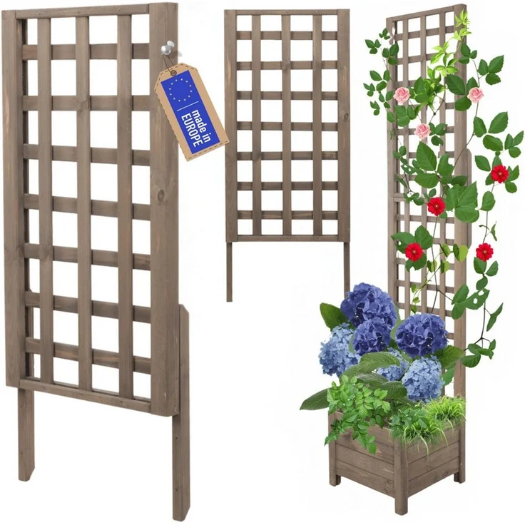 Modo24 Blumenkasten aus Kiefernholz, Pflanzkübel Holz, Hochbeet Blumentopf, Balkonkasten, Blumenkübel Outdoor Holzkiste Garten Terrasse, Imprägniert Wetterfest – Bild 5