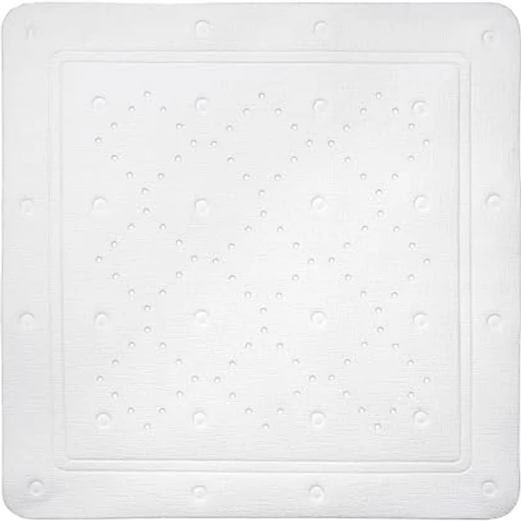 Kleine Wolke Duscheinlage Casablanca, extra groß 75x75 cm, rutschhemmende Oberfläche in Weiß, pflegeleicht und maschinenwaschbar – Bild 1
