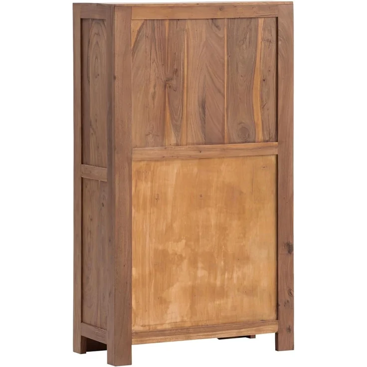 Highboard Osbon aus Massivholz mit Flaschenregal, Glasaufhängung und Schublade – Weinschrank für Wohnzimmer, Küche oder Hausbar – Bild 6