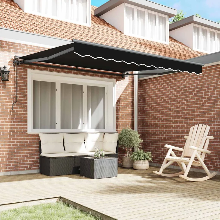 vidaXL Markisenrahmen Schwarz 300 x 250 cm 3330050 – Bild 2