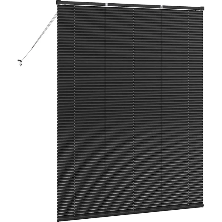 vidaXL Venezianische Jalousie Schwarz 175 x 145 cm 25 mm Aluminium 42006156 – Bild 7