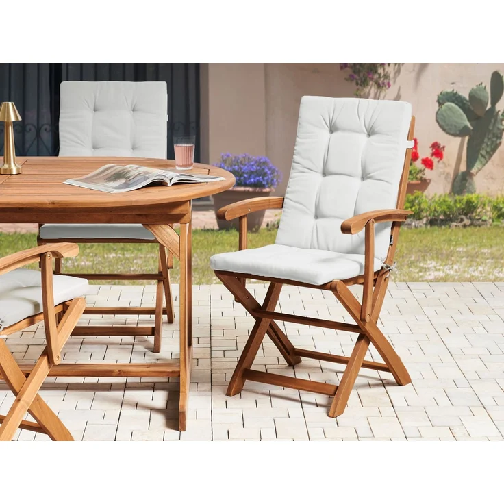 Sitzauflagen 2er Set MAUI PREMIUM Cremeweiß – Bild 3