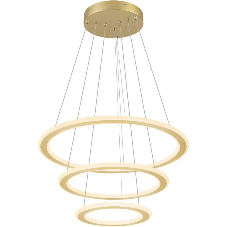 SLV 1007703 ONE FLAT Pendelleuchte triple 80cm 2700K 3000K DALI Touch messing